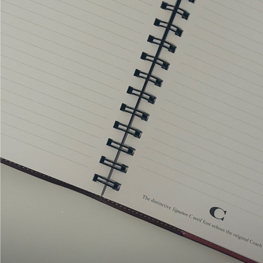 Coach Rouge /Blush Leather Notebook - Picture 3 of 7